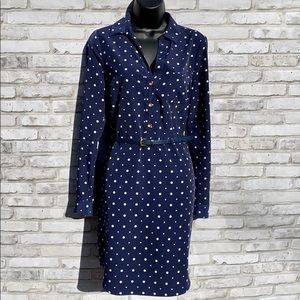 🖤 Navy Polka Dot Shirt Dress 🖤